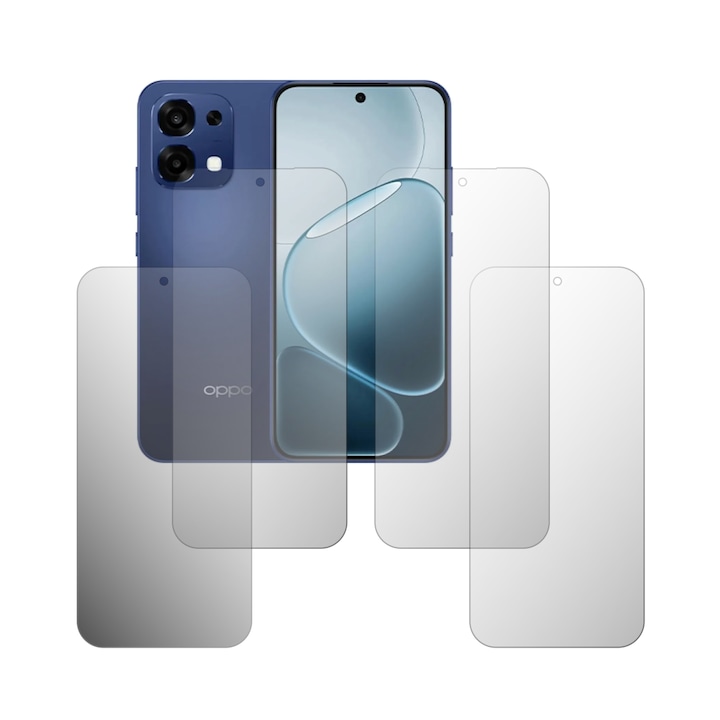Set 4X Folie Protectie Ecran Folie24, pentru Oppo A6 Pro, 2X Ultra-Clear + 2X Mate, Acoperire Full-Display si Case-Friendly, Adezive, Flexibile cu Auto Regenerare