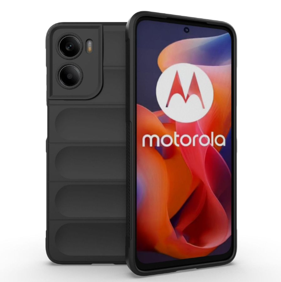 Husa telefon, pentru Motorola Moto G05 / E15, TPU moale, protecție completă, rezistent la șocuri, Negru intens