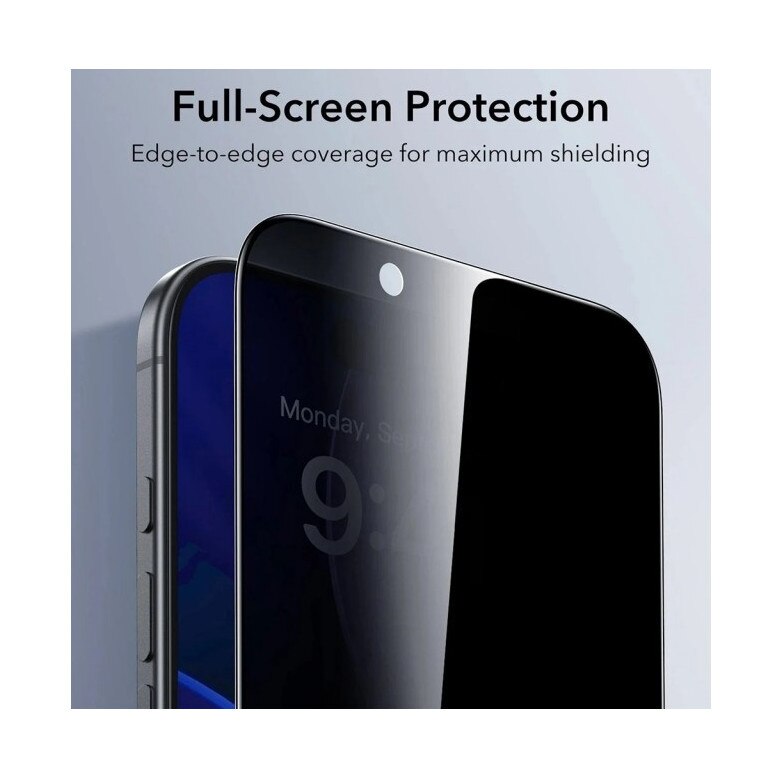 Pachet 3 x Folie Sticla Securizata Privacy UltraFit Compatibila Cu iPhone 17, Aplicator Inclus, Montaj Usor, AntiSpy