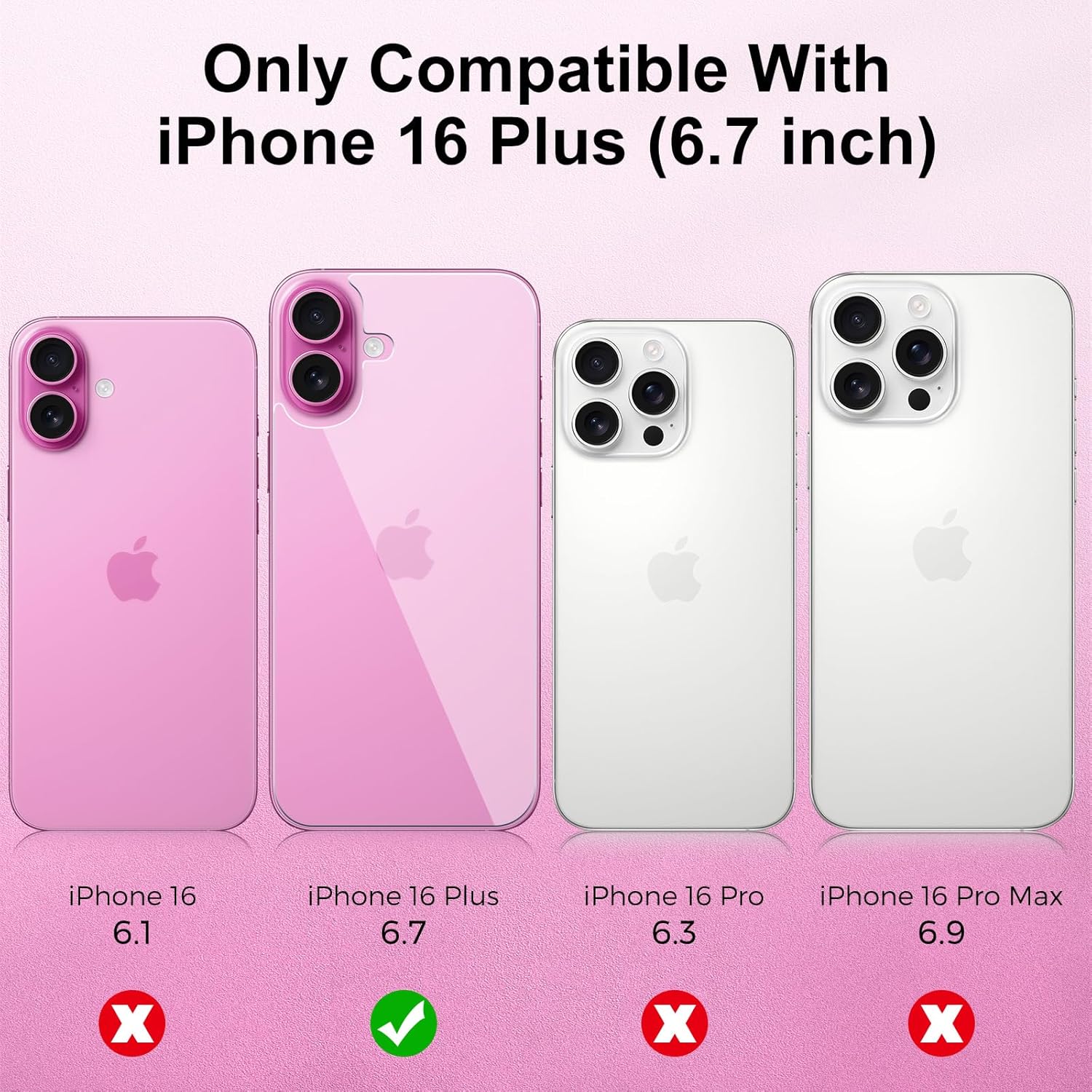 Set 2 folii din sticla securizata SEIAIYG, pentru spate iPhone 16 Plus, duritate 9H, anti-zgariere, usor de aplicat