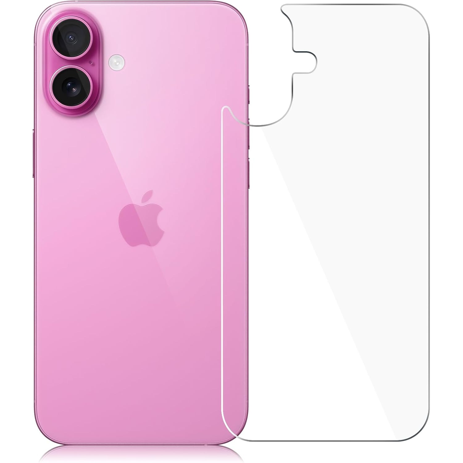 Set 2 folii din sticla securizata SEIAIYG, pentru spate iPhone 16 Plus, duritate 9H, anti-zgariere, usor de aplicat