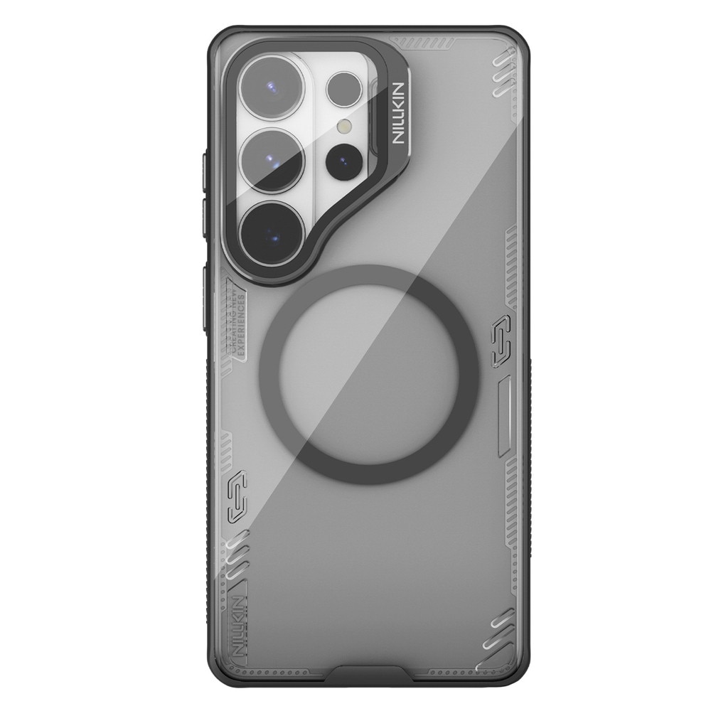 Carcasa Nillkin Iceblade Prop cu MagSafe, Camera Cover si Stand compatibila cu Samsung Galaxy S26 Ultra, Transparent / Negru