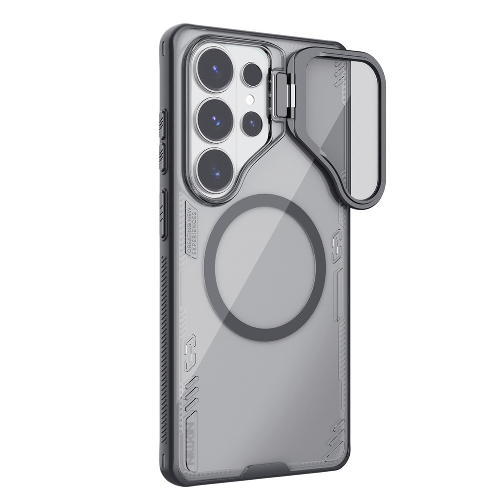 Carcasa Nillkin Iceblade Prop cu MagSafe, Camera Cover si Stand compatibila cu Samsung Galaxy S26 Ultra, Transparent / Negru