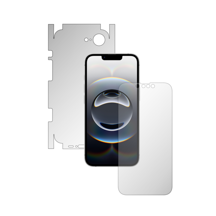 Folie de Protectie Full-Body Folie24, pentru Apple iPhone 16e, 1 Set Ultra-Clear cu Acoperire 360, Ecran + Spate si Laterale, Adezive, Flexibile cu Auto Regenerare