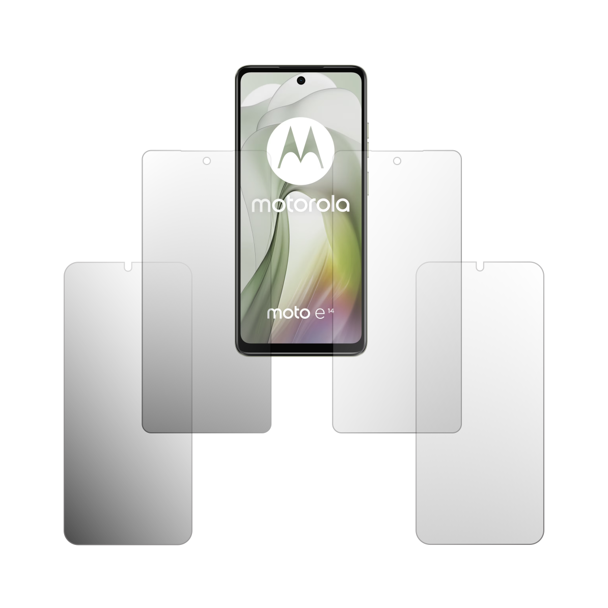 Set 4X Folie Protectie Ecran Folie24, pentru Motorola Moto E14, 2X Ultra-Clear + 2X Mate, Acoperire Full-Display si Case-Friendly, Adezive, Flexibile cu Auto Regenerare