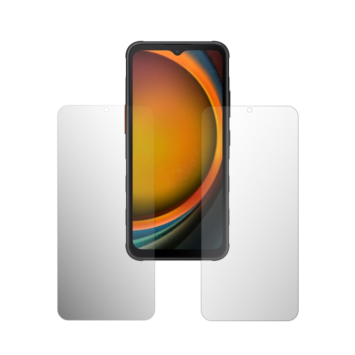 Set 2X Folie Protectie Ecran Folie24, pentru Samsung Galaxy XCover7 Pro, 1X Ultra-Clear + 1X Mata, Acoperire Totala Full-Display, Adezive, Flexibile cu Auto Regenerare