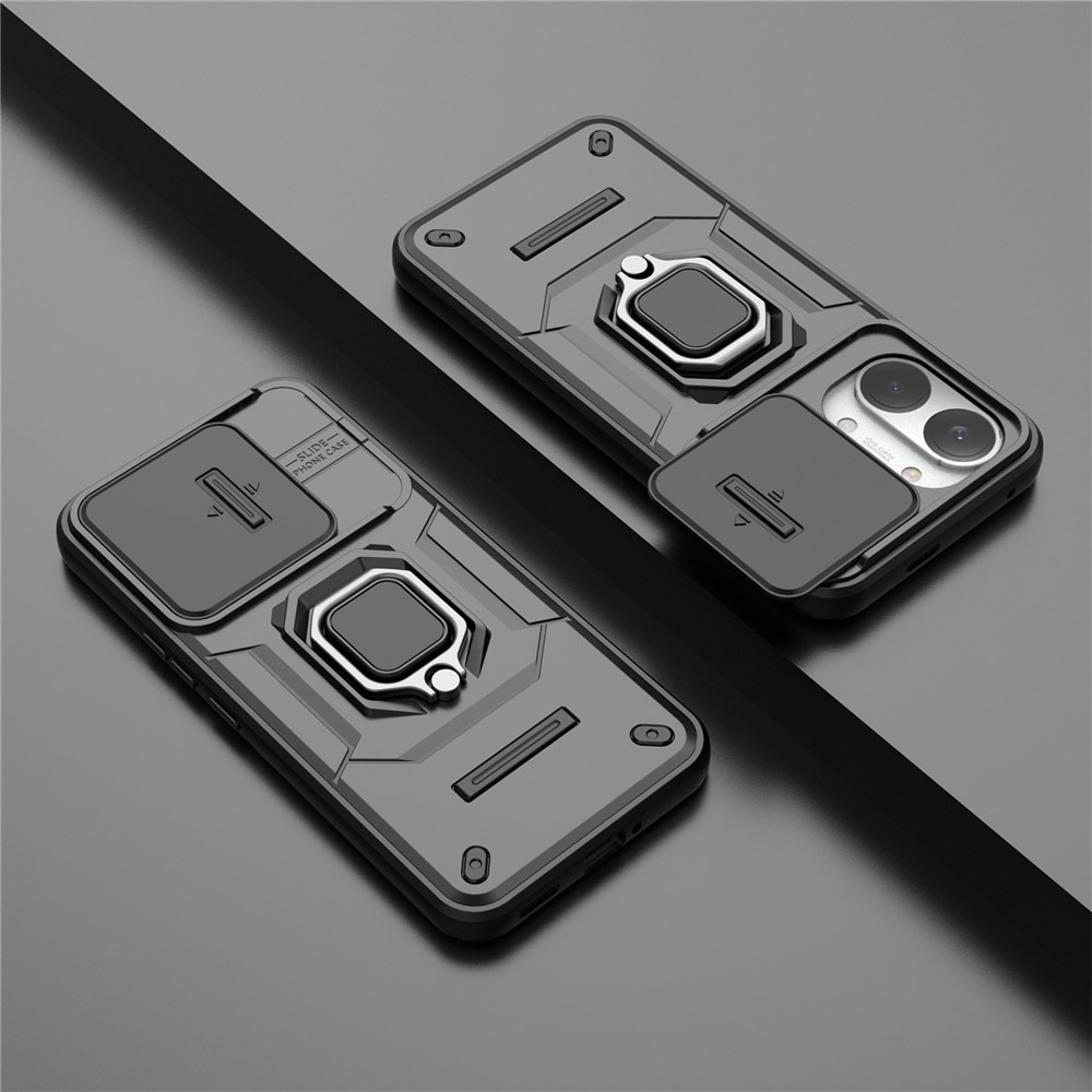 Husa telefon Erbord Xiaomi Poco X8 Pro Max, negru, cu protectie camera si suport integrat