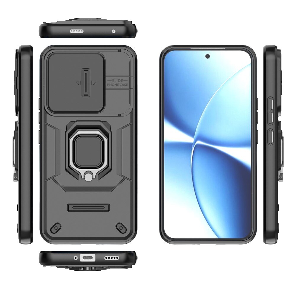 Husa telefon Erbord Xiaomi Poco X8 Pro Max, negru, cu protectie camera si suport integrat