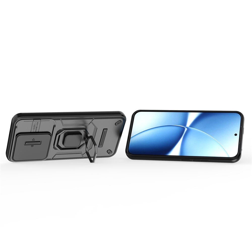 Husa telefon Erbord Xiaomi Poco X8 Pro Max, negru, cu protectie camera si suport integrat