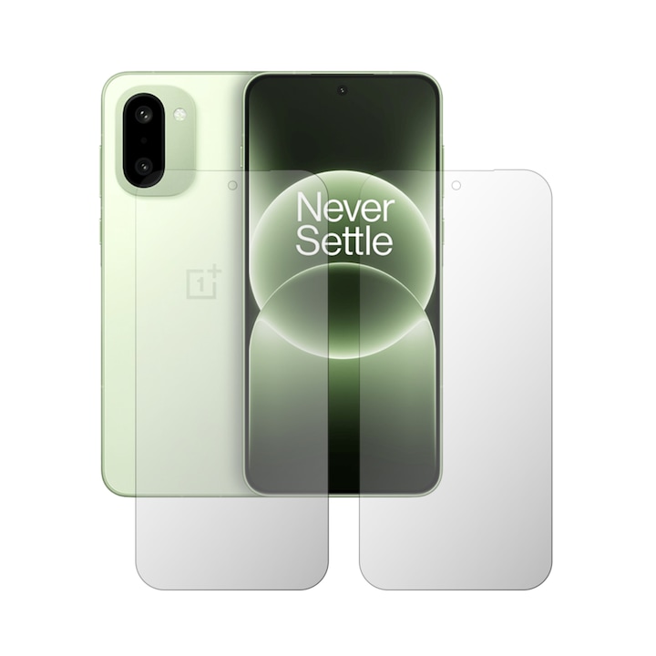 Set 2X Folie Protectie Ecran Folie24, pentru OnePlus Ace 6T, 1X Ultra-Clear + 1X Mata, Acoperire Totala Full-Display, Adezive, Flexibile cu Auto Regenerare