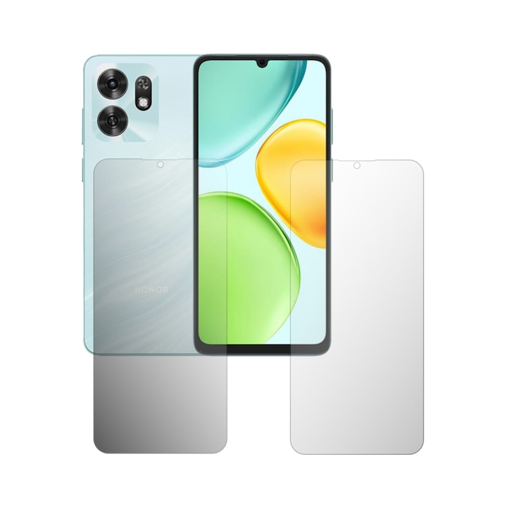 Set 2X Folie Protectie Ecran Folie24, pentru Honor Play 60A, 1X Ultra-Clear + 1X Mata, Acoperire Case-Friendly ( Compatibile cu Carcasa ), Adezive, Flexibile cu Auto Regenerare