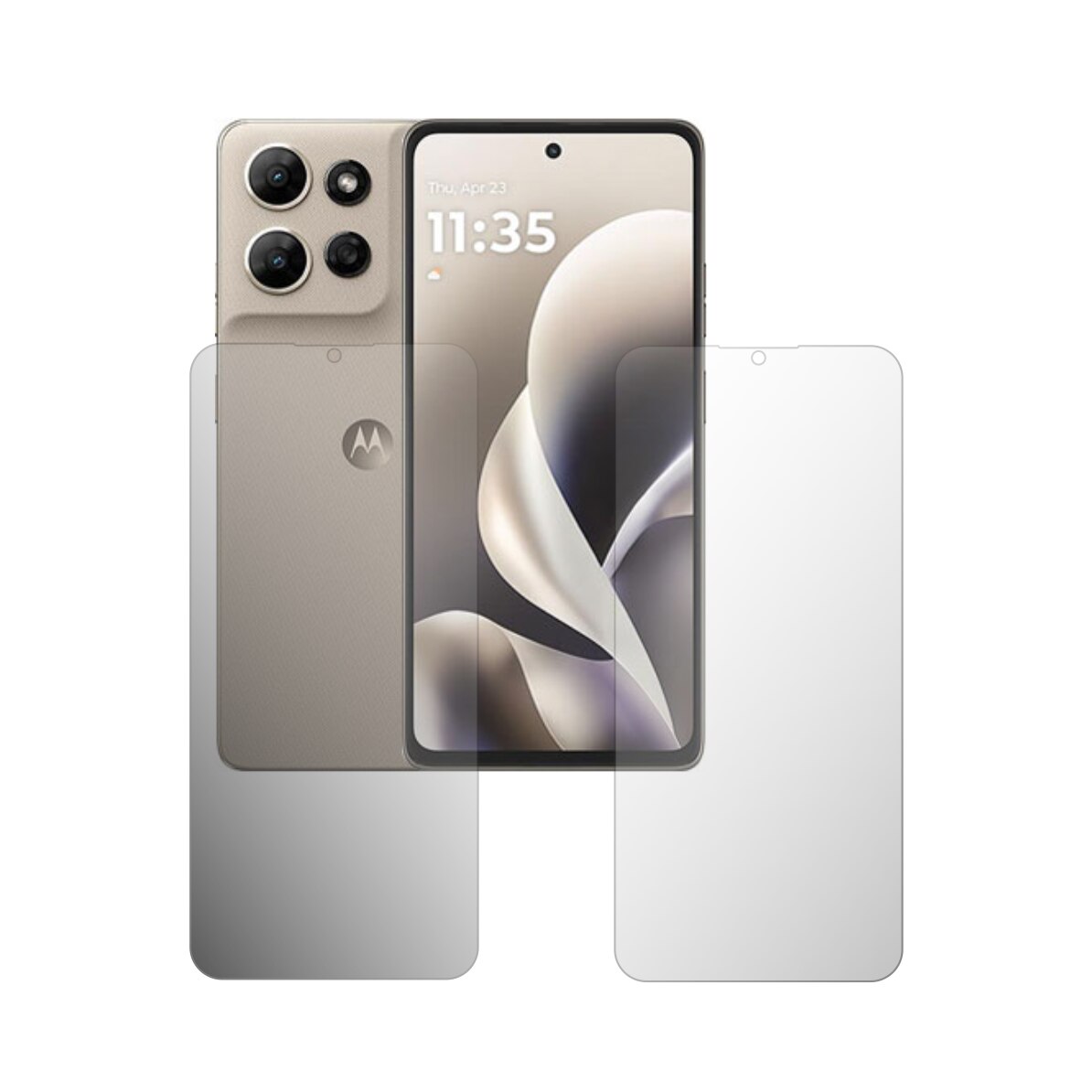 Set 2X Folie Protectie Ecran Folie24, pentru Motorola Moto G Power (2026), 1X Ultra-Clear + 1X Mata, Acoperire Case-Friendly ( Compatibile cu Carcasa ), Adezive, Flexibile cu Auto Regenerare