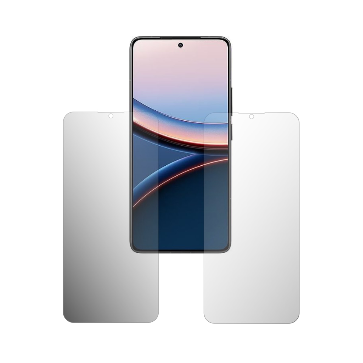 Set 2X Folie Protectie Ecran Folie24, pentru Poco F7 Pro, 1X Ultra-Clear + 1X Mata, Acoperire Case-Friendly ( Compatibile cu Carcasa ), Adezive, Flexibile cu Auto Regenerare