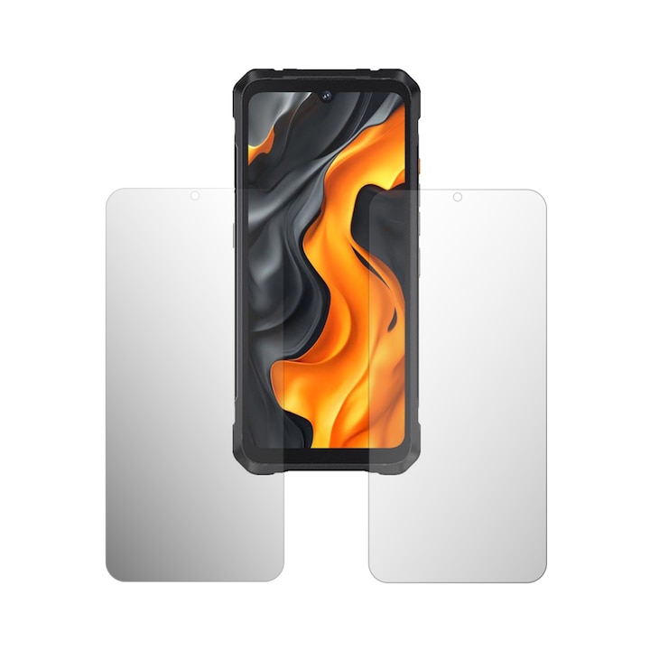 Set 2X Folie Protectie Ecran Folie24, pentru Cubot KingKong Power 5, 1X Ultra-Clear + 1X Mata, Acoperire Case-Friendly ( Compatibile cu Carcasa ), Adezive, Flexibile cu Auto Regenerare