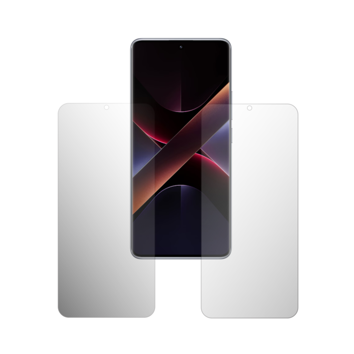 Set 2X Folie Protectie Ecran Folie24, pentru Poco X7 Pro, 1X Ultra-Clear + 1X Mata, Acoperire Totala Full-Display, Adezive, Flexibile cu Auto Regenerare