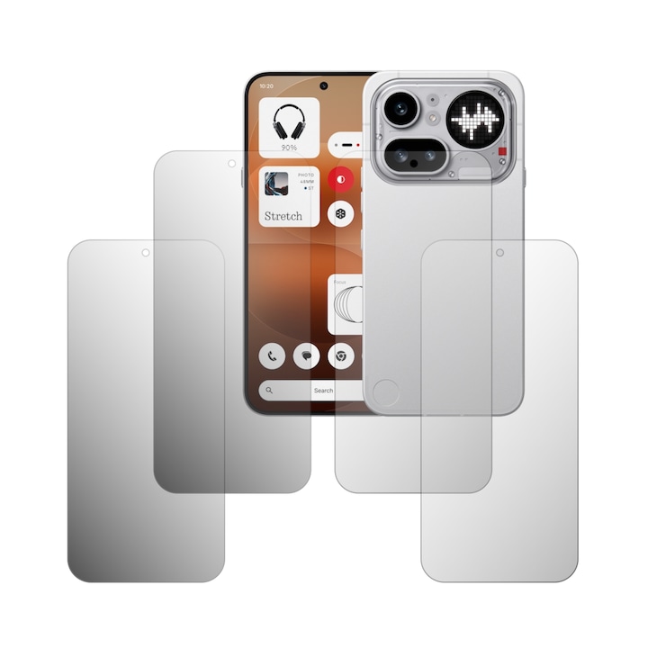 Set 4X Folie Protectie Ecran Folie24, pentru Nothing Phone (4a) Pro, 2X Ultra-Clear + 2X Mate, Acoperire Full-Display si Case-Friendly, Adezive, Flexibile cu Auto Regenerare