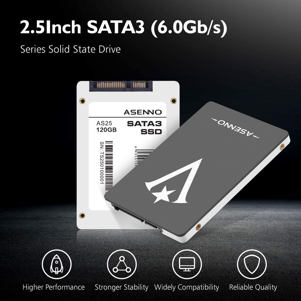Solid-State Drive (SSD) Asenno AS25, SATA III, 2.5", 240GB, Grey