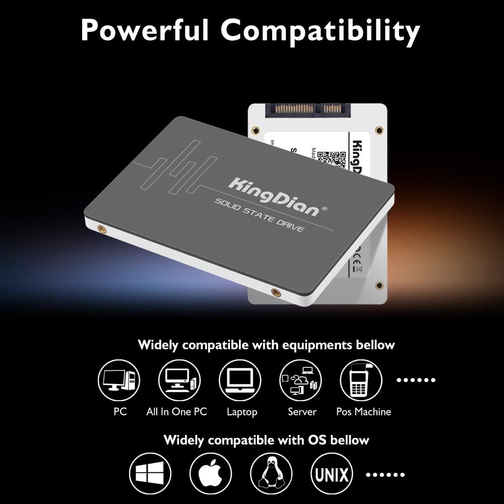 Solid-State Drive (SSD) Kingdian S280, SATA III, 2.5", 60GB, Grey
