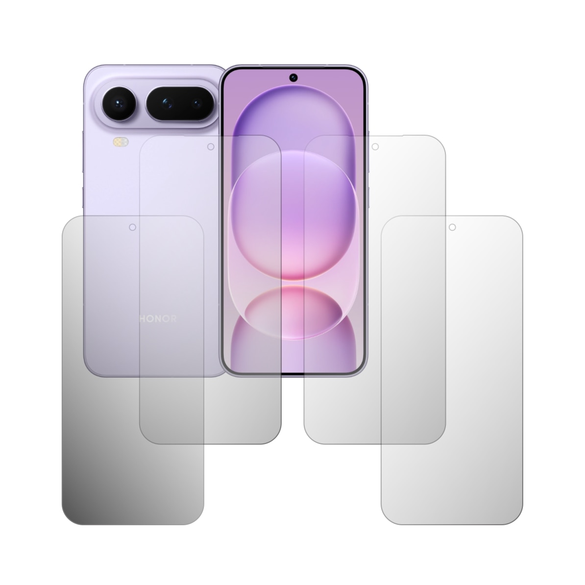 Set 4X Folie Protectie Ecran Folie24, pentru Honor Magic8 Pro Air, 2X Ultra-Clear + 2X Mate, Acoperire Full-Display si Case-Friendly, Adezive, Flexibile cu Auto Regenerare