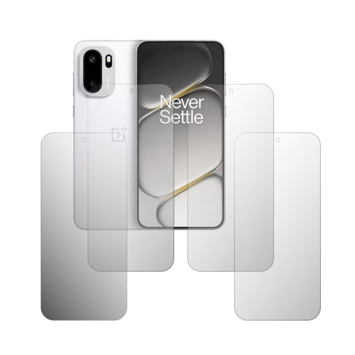 Set 4X Folie Protectie Ecran Folie24, pentru OnePlus Ace 6, 2X Ultra-Clear + 2X Mate, Acoperire Full-Display si Case-Friendly, Adezive, Flexibile cu Auto Regenerare