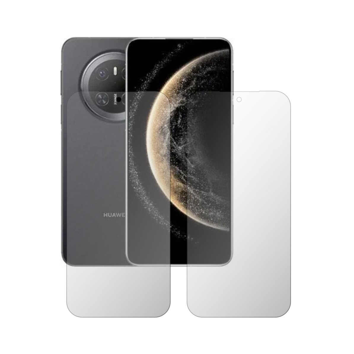 Set 2X Folie Protectie Ecran Folie24, pentru Huawei Mate 70 Air, 1X Ultra-Clear + 1X Mata, Acoperire Totala Full-Display, Adezive, Flexibile cu Auto Regenerare