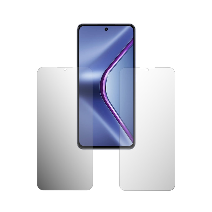 Set 2X Folie Protectie Ecran Folie24, pentru Oppo K13, 1X Ultra-Clear + 1X Mata, Acoperire Totala Full-Display, Adezive, Flexibile cu Auto Regenerare