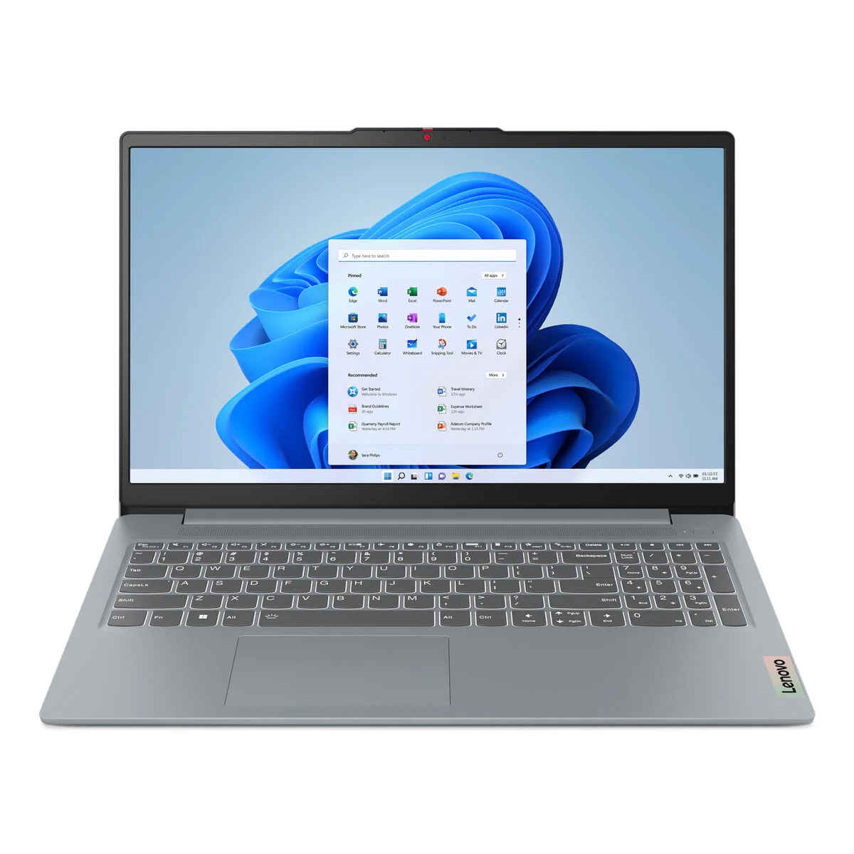 Laptop Lenovo 15,6", AMD Ryzen 5 7520U, 8 GB RAM, 512 GB SSD, gri