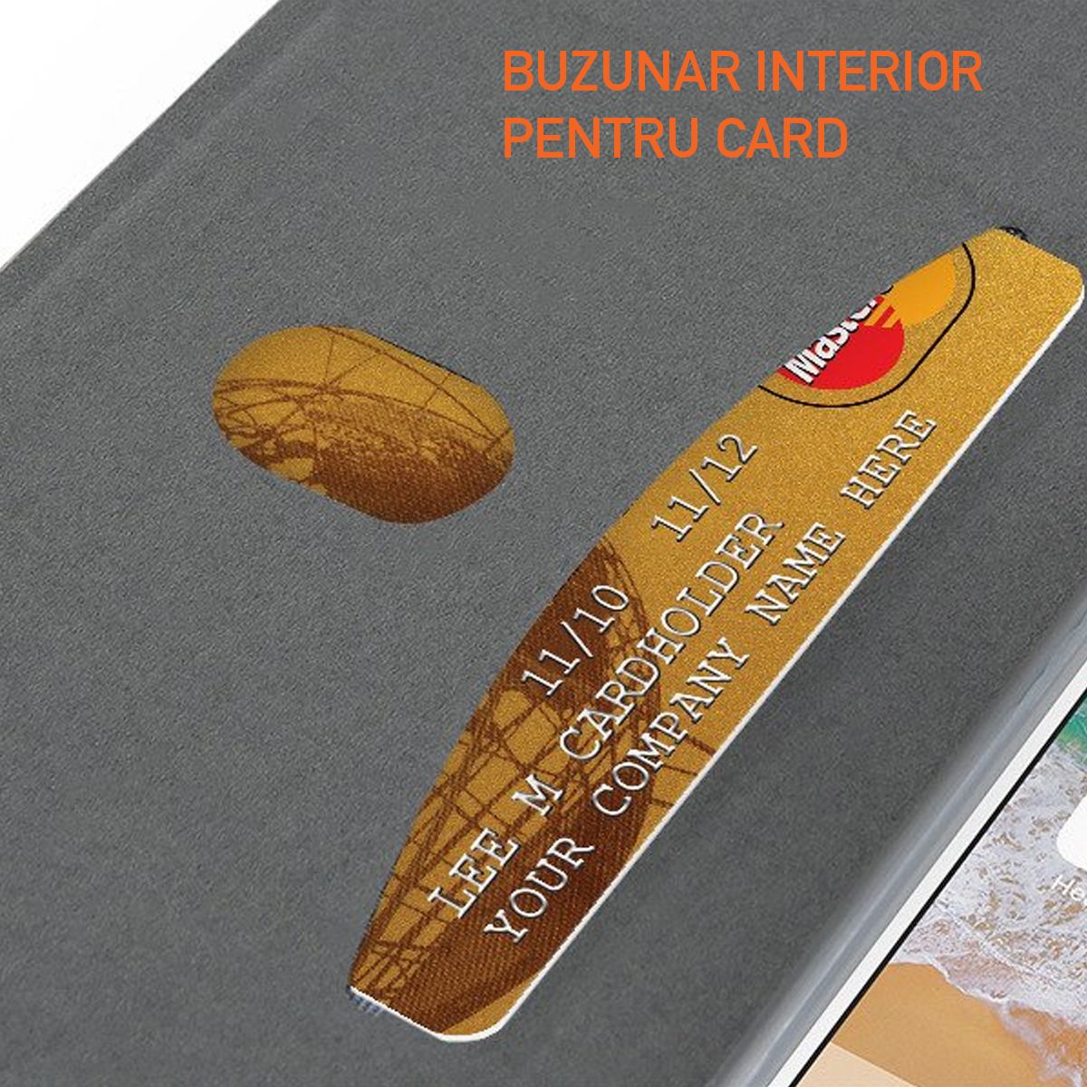Husa Huawei Y6 2019 - tip carte, inchidere magnetica, Gekko Elegance - AURIE