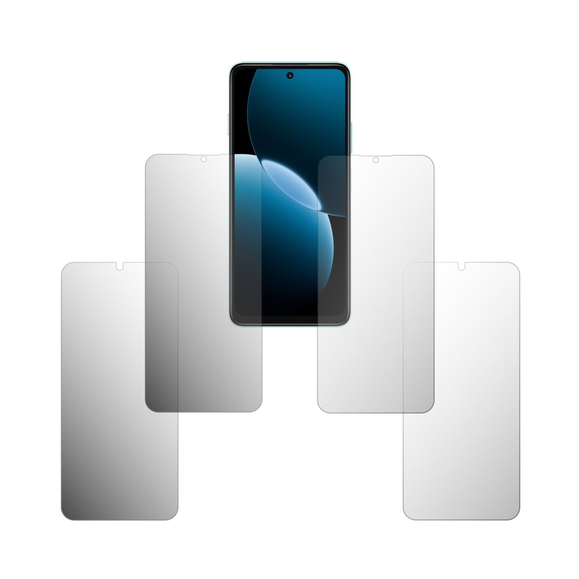 Set 4X Folie Protectie Ecran Folie24, pentru Huawei Enjoy 80, 2X Ultra-Clear + 2X Mate, Acoperire Full-Display si Case-Friendly, Adezive, Flexibile cu Auto Regenerare