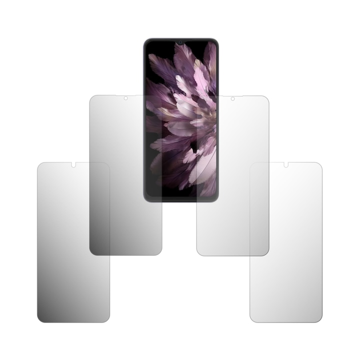 Set 4X Folie Protectie Ecran Folie24, pentru Blackview Wave 8, 2X Ultra-Clear + 2X Mate, Acoperire Full-Display si Case-Friendly, Adezive, Flexibile cu Auto Regenerare