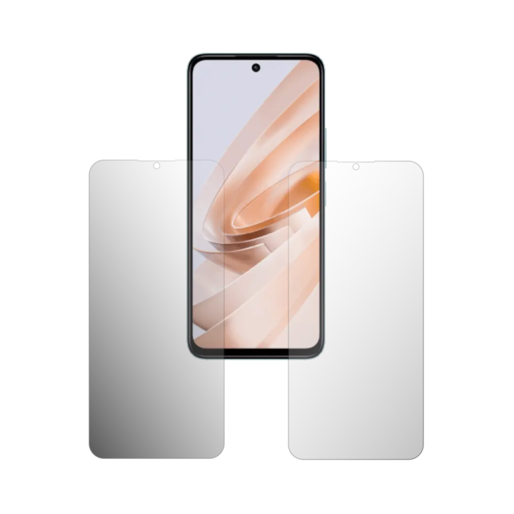 Set 2X Folie Protectie Ecran Folie24, pentru Poco M6 Plus, 1X Ultra-Clear + 1X Mata, Acoperire Case-Friendly ( Compatibile cu Carcasa ), Adezive, Flexibile cu Auto Regenerare