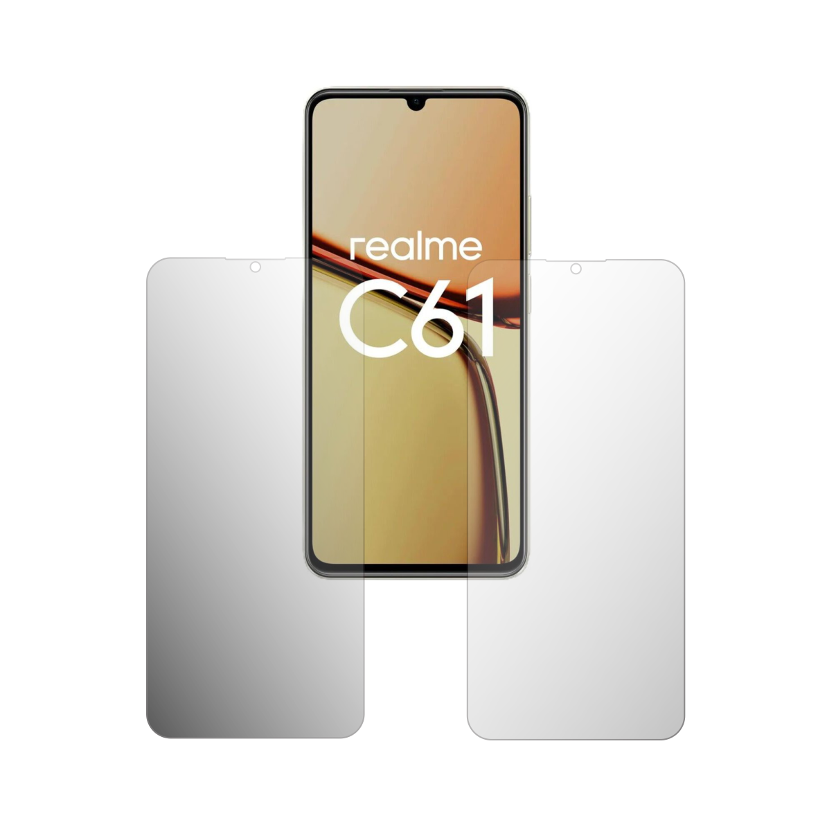 Set 2X Folie Protectie Ecran Folie24, pentru Realme C61, 1X Ultra-Clear + 1X Mata, Acoperire Case-Friendly ( Compatibile cu Carcasa ), Adezive, Flexibile cu Auto Regenerare