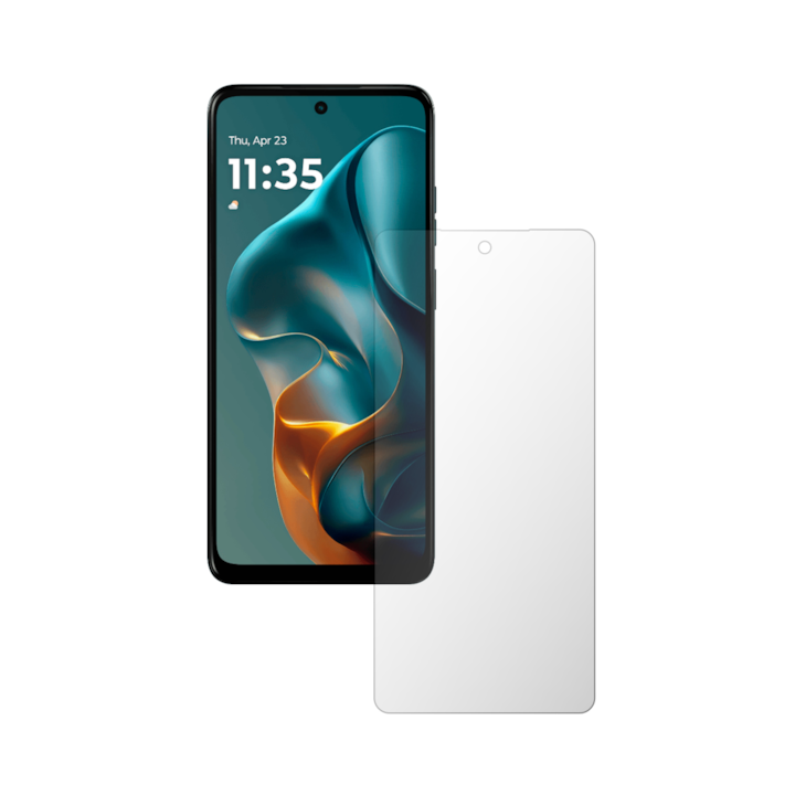 Folie Protectie Ecran Folie24, pentru Motorola Moto G05, 1X Ultra-Clear cu Acoperire Case-Friendly ( Compatibile cu Carcasa ), Adeziva, Flexibila cu Auto Regenerare