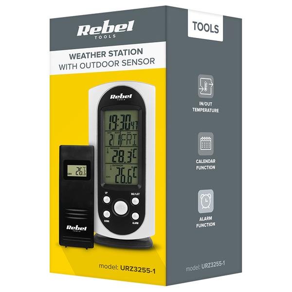Statie meteo Rebel URZ3255-1, IP44, senzor exterior