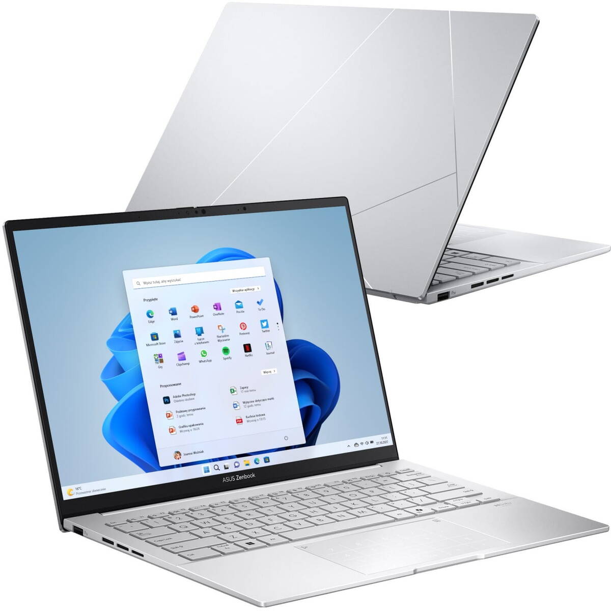 Laptop ASUS ZenBook 14 OLED 3K 14 inch Intel Core Ultra 9 285H 16GB 512GB SSD Windows 11 Home Silver