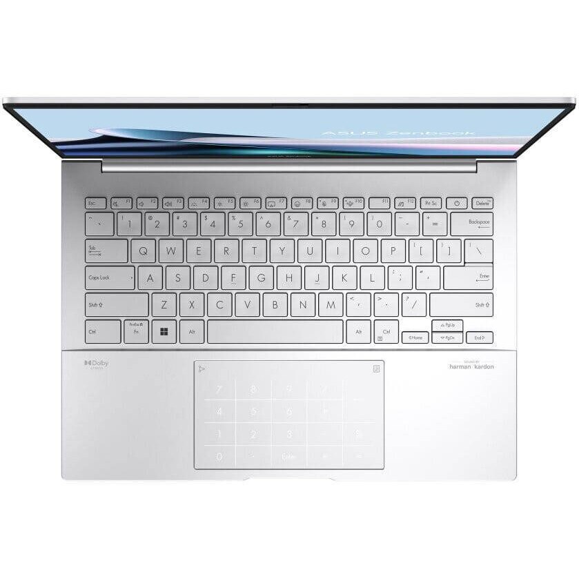 Laptop ASUS ZenBook 14 OLED 3K 14 inch Intel Core Ultra 9 285H 16GB 512GB SSD Windows 11 Home Silver
