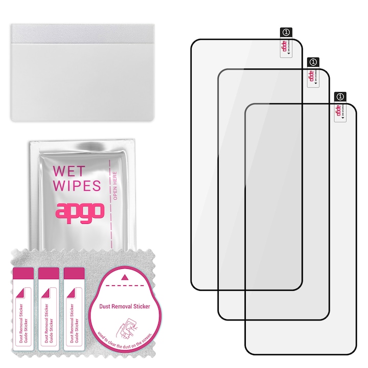 Set de 3 sticle de protectie din sticla temperata flexibila 9H pentru ONePlus Nord 2T – apgo Flexible Tempered Glass