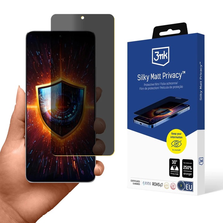 Folie de protectie din sticla pentru Xiaomi RedMi 7A, neagra