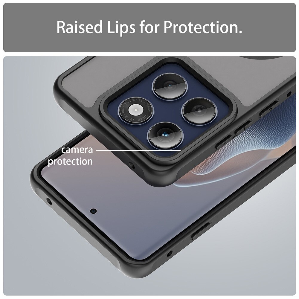 Husă pentru Motorola Edge 60 Pro, HaloFrost II, protecție avansată, neagră, MagSafe