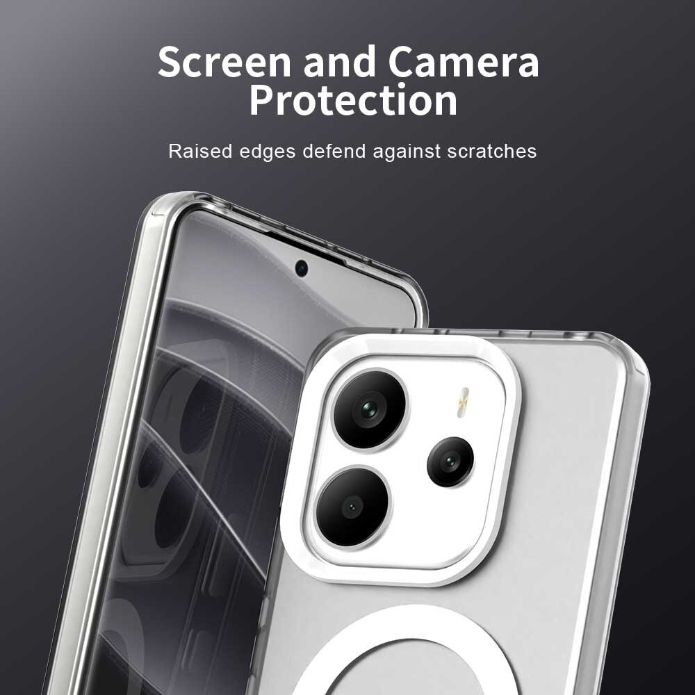 Carcasă Candy Case pentru Xiaomi Redmi Note 14, MagSafe, alb, TPU/Policarbonat