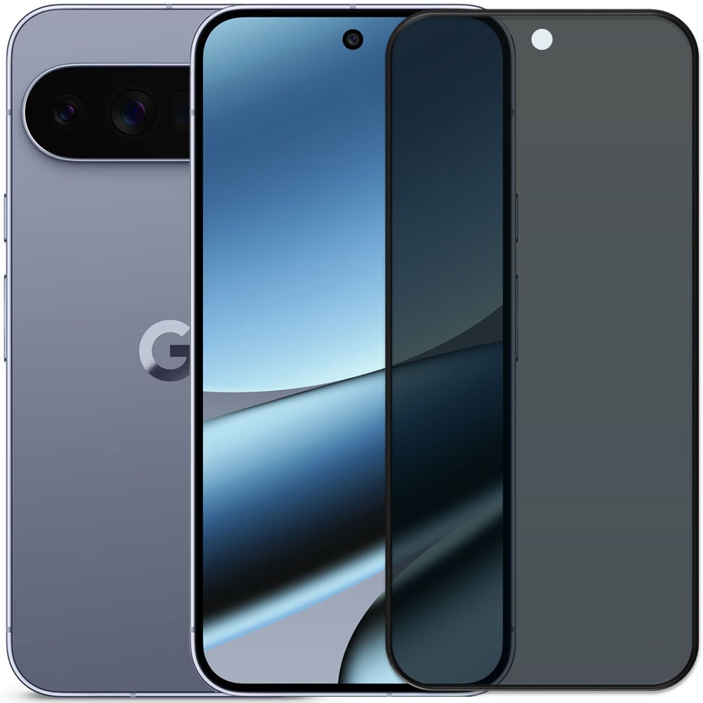 Folie din sticla securizata pentru Google Pixel 10 Pro XL, HAMSTERBOX Privacy Shield, Protectie completa ecran, Full face, Aplicare rapida, Case Friendly, Negru
