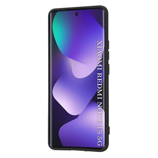 Husa Upzz® SoftFlex Pentru Xiaomi Redmi Note 15 4G / 5G, Silicon Soft, Protectie La Camera, Alcantara La Interior, Negru