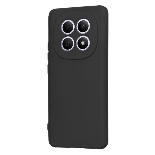 Husa Upzz® SoftFlex Pentru Xiaomi Redmi Note 15 4G / 5G, Silicon Soft, Protectie La Camera, Alcantara La Interior, Negru