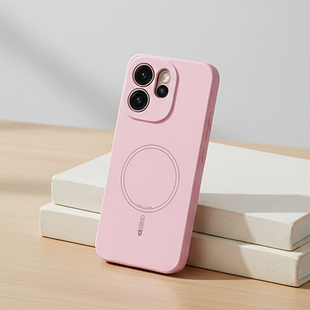Husa pentru Oppo Reno 15 F / 15 FS, Silicone Lite, pentru MagSafe, roz