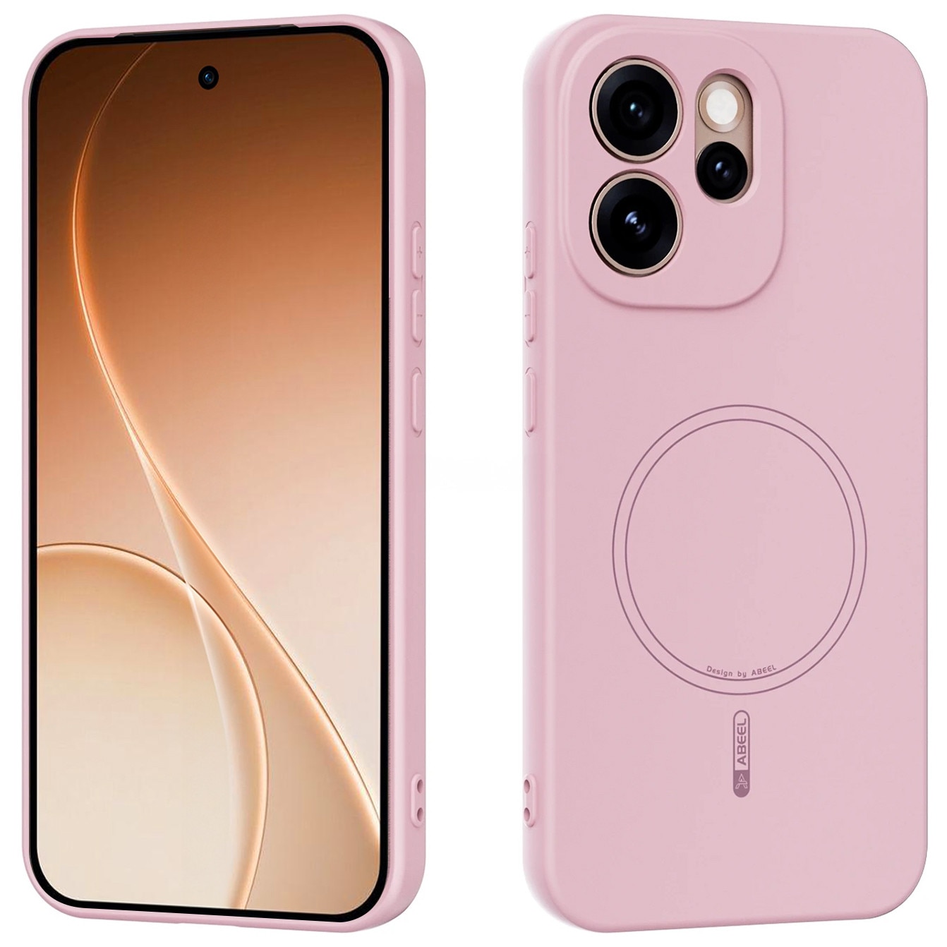 Husa pentru Oppo Reno 15 F / 15 FS, Silicone Lite, pentru MagSafe, roz
