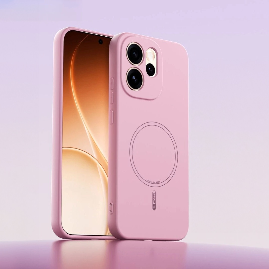 Husa pentru Oppo Reno 15 F / 15 FS, Silicone Lite, pentru MagSafe, roz