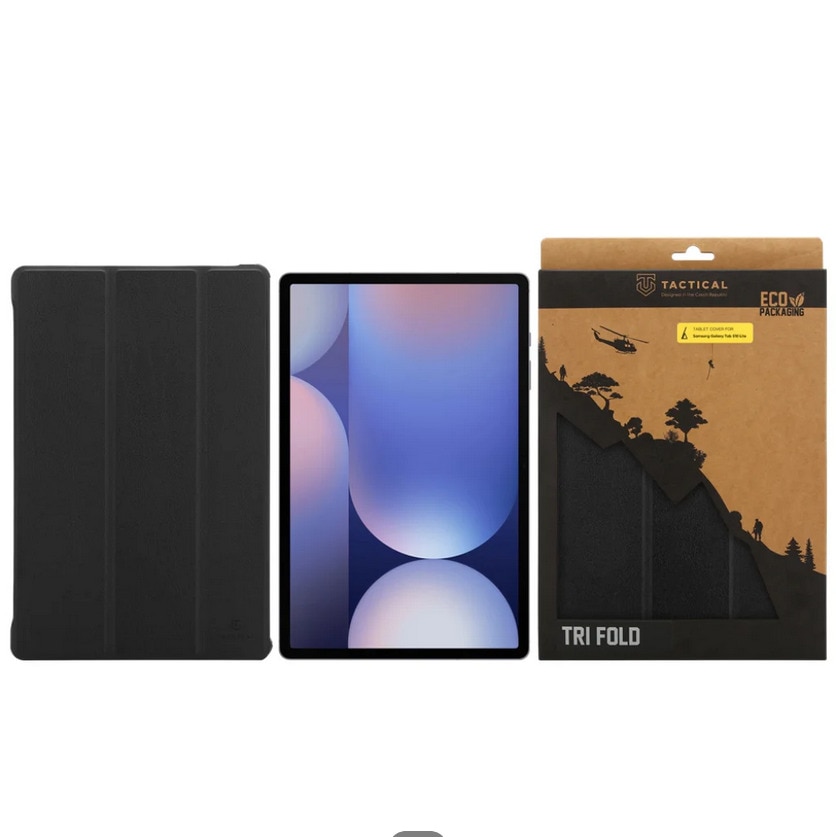 Husă tabletă Tokgalaxis pentru Samsung Galaxy Tab S10 Lite 10.9 inch (SM-X400, SM-X406) - Tactical Book Tri Fold negru smart case