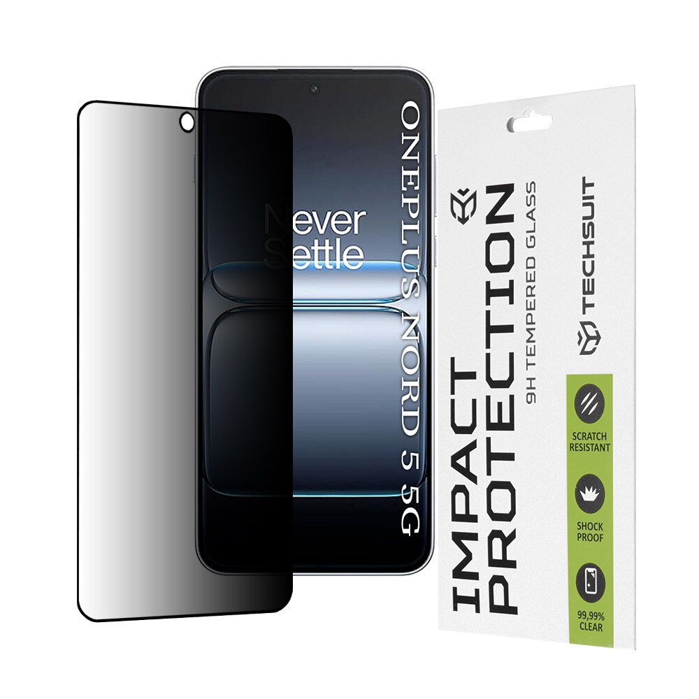 Folie pentru OnePlus Nord 5 - Techsuit 111D Privacy FullA Glue - Black