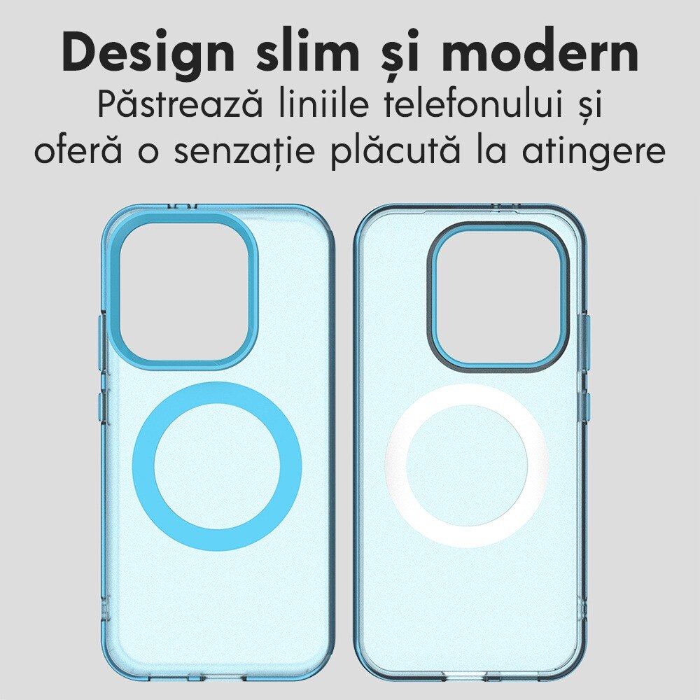 Husa pentru Xiaomi Poco X8 Pro DaDen® CandyCase MagSafe, Antisoc, Incarcare wireless, Butoane protejate, Albastru