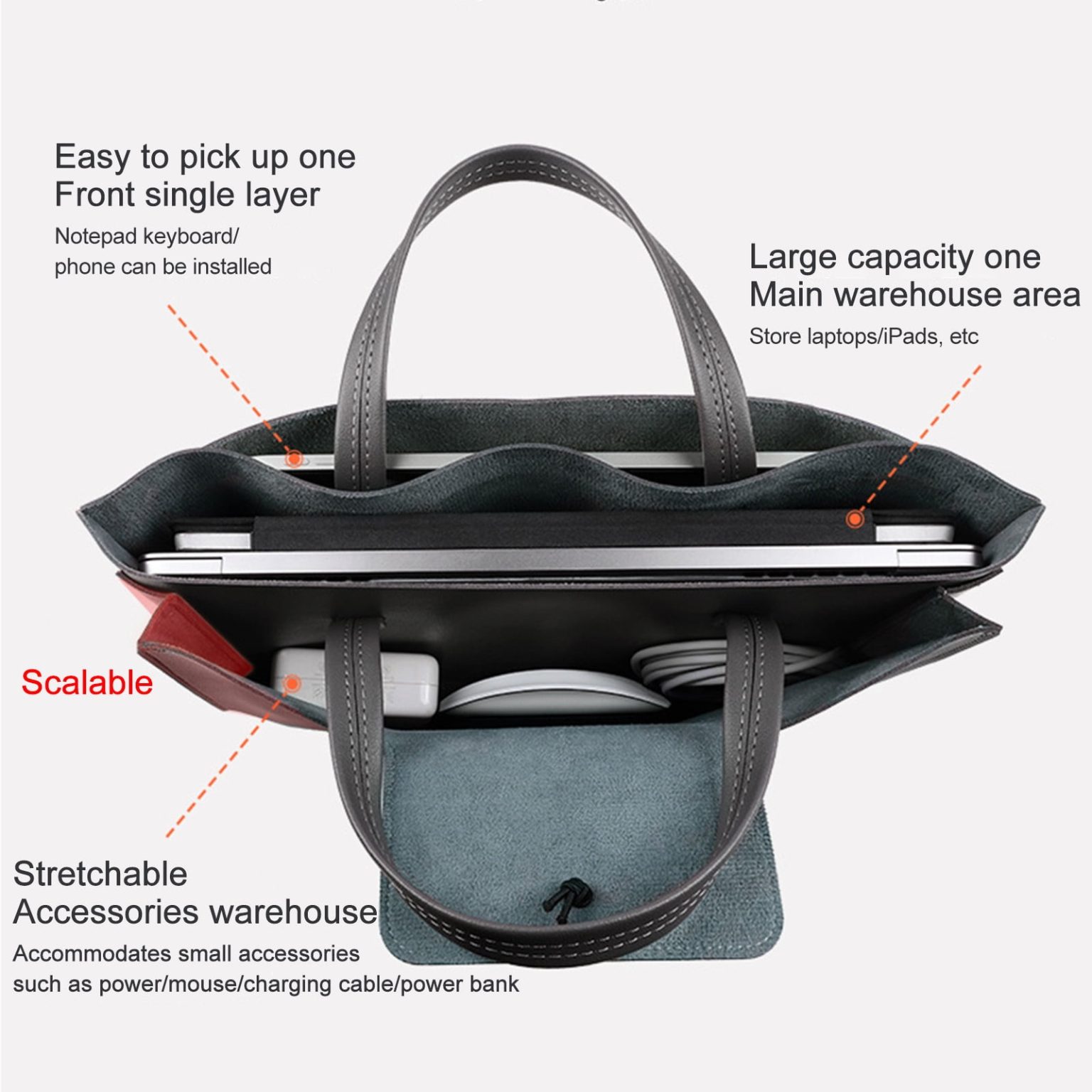 Geanta pentru laptop din piele PU, cu inchidere elastica si buton din lemn, captuseala catifelata, rezistenta la apa, roz auriu, pentru laptop 14 inch